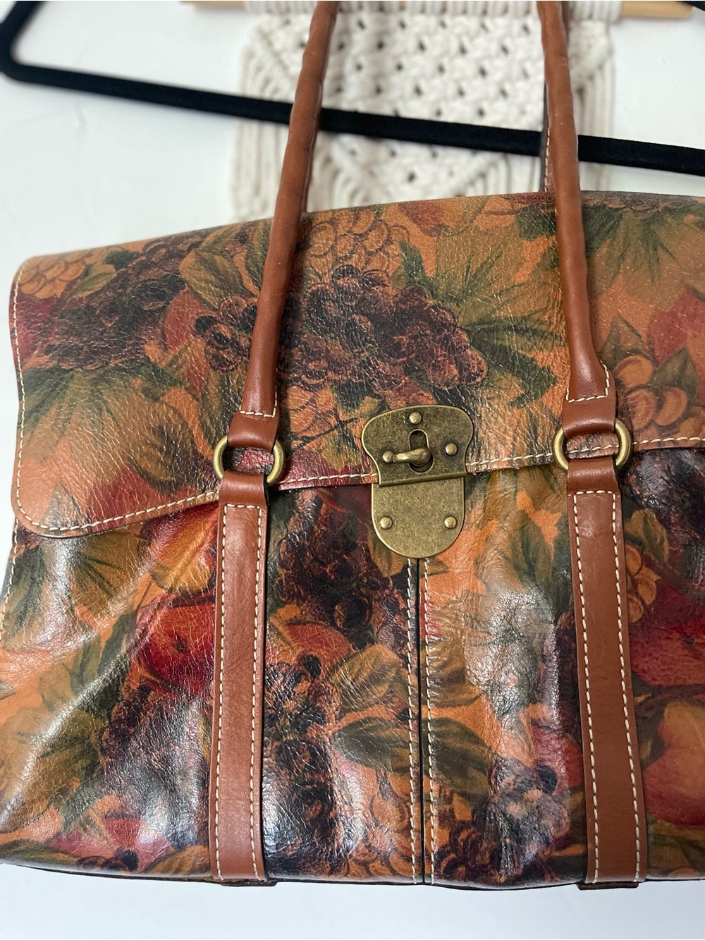 Patricia Nash Fruit Print Leather Bag - Picture 2 of 13